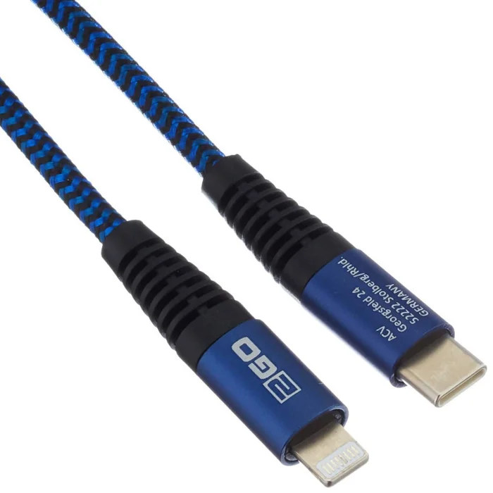 2GO USB Datenkabel-blau-100cm USB Type-C – Lightning Apple