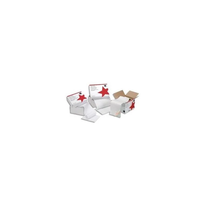 5 ETOILES Boîte de 2500 paravents listing format 380×11 » 1 exemplaire blanc 60g bande caroll fixe