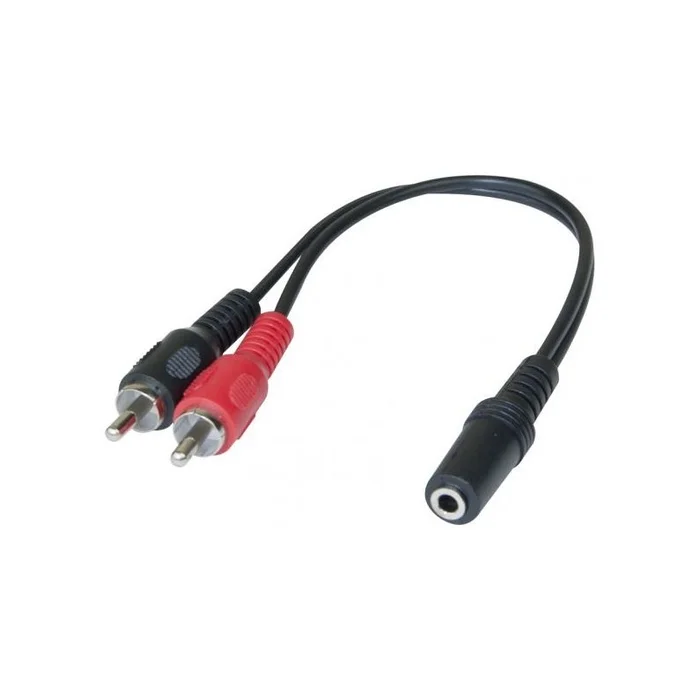 Adaptateur Jack 3.5 mm vers 2 x RCAM – 0,20 m