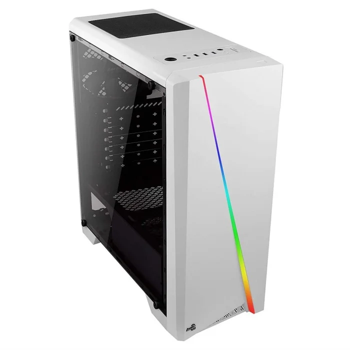 AEROCOOL Boîtier PC ATX Micro ATX Mini ITX LED USB 3.0 Blanc