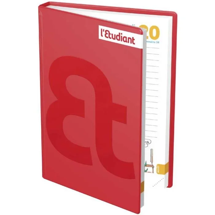 Agenda Scolaire 2025/2026 – L’Etudiant MANIFESTE – Rouge OXFORD