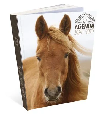 Agenda scolaire Cheval broché 12x17cm 2024-2025