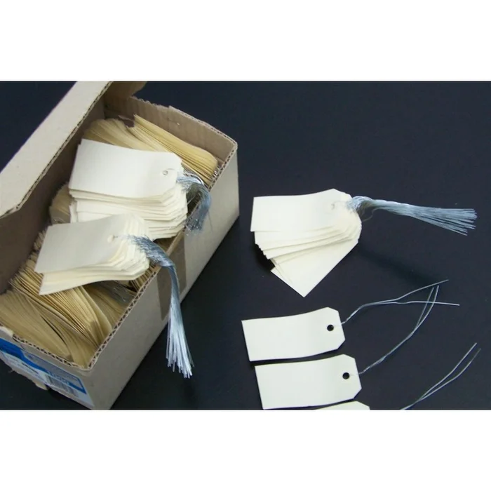 AGIPA Boite 1000 étiquettes américaines avec fil de fer 120 x 57 mm