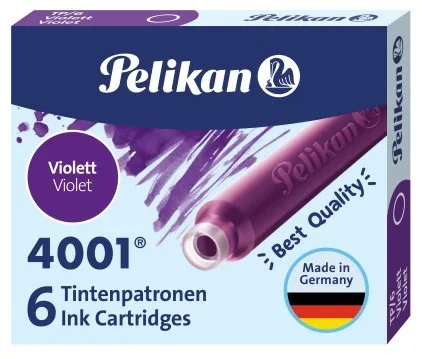 Boite de 6 Cartouches d’encre – Violet PELIKAN 4001 TP/6