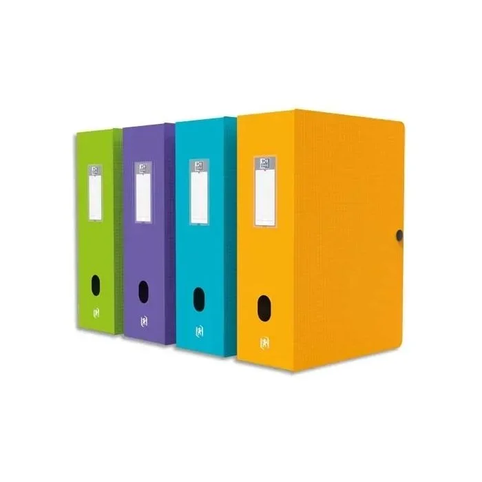 Boite de classement avec bouton-pression 80 mm OXFORD Memphis
