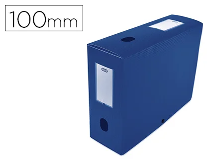 Boîte de classement Oxford Memphis polypropylène 24x32cm dos 100mm coloris bleu