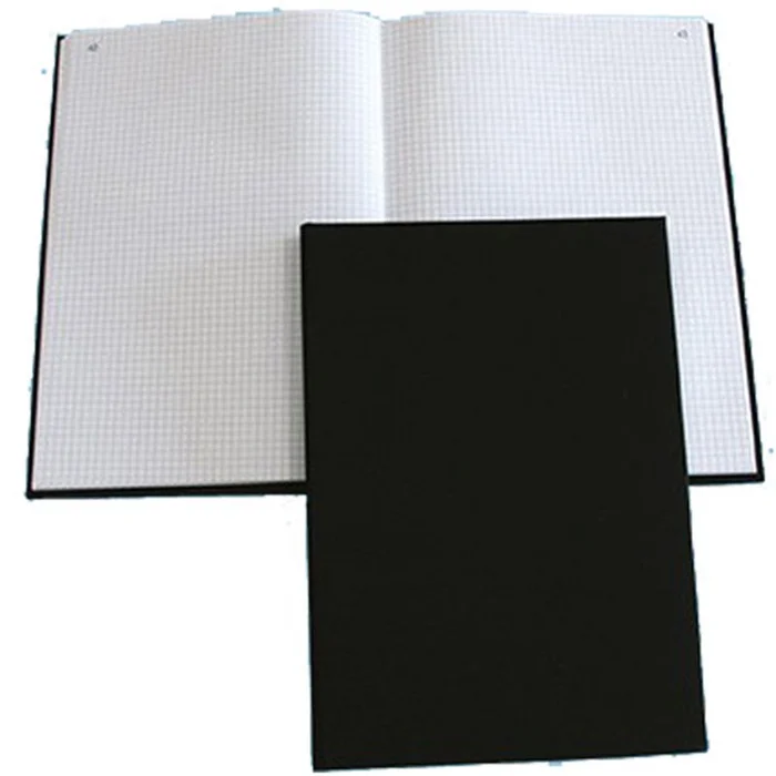 Cahier folioté – couverture toile – noir