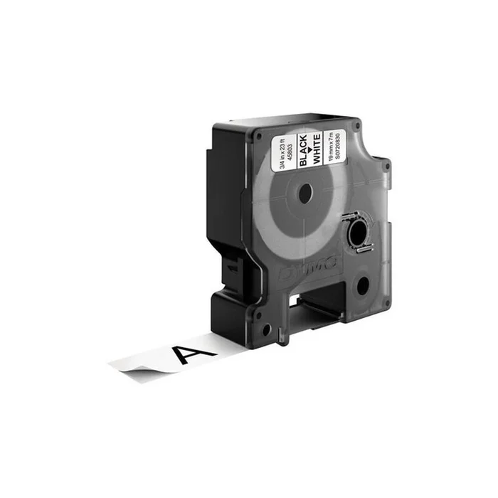 Cassette ruban D1 titreuse Dymo 19mm noir/blanc