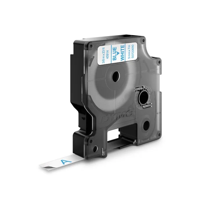 Cassette ruban D1 titreuse Dymo – 9 mm – bleu / blanc