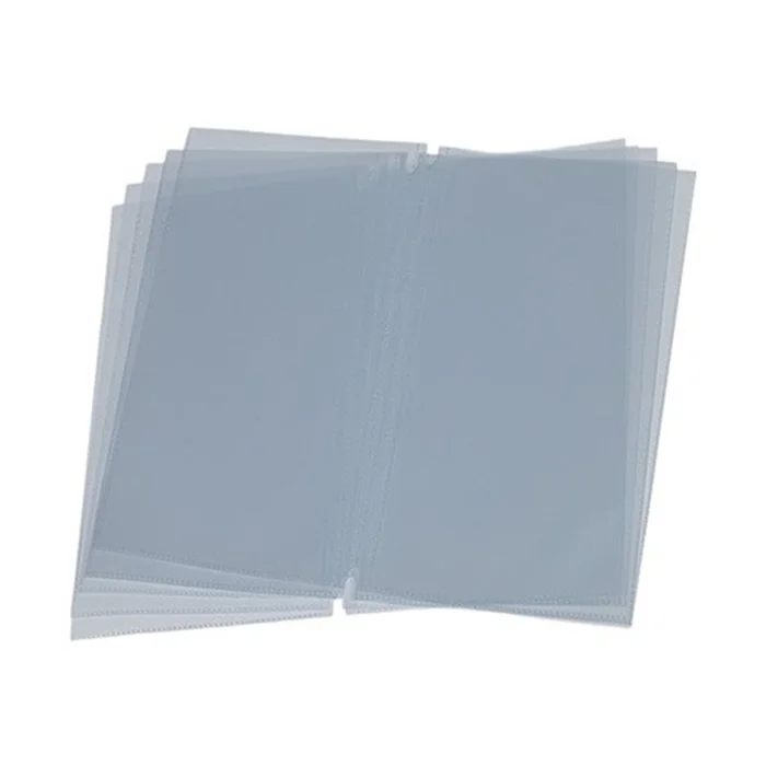 Double pochette pour menu – A4 hauteur / A5 largeur – Paquet de 10
