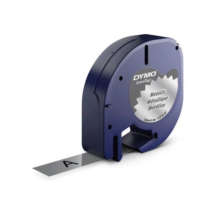 DYMO Cassette de ruban LetraTag, métallique, 12 mm x 4 m