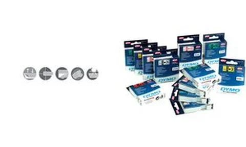 DYMO D1 Cassette ruban à étiqueter bleu sur blanc 12 mm x 7 m