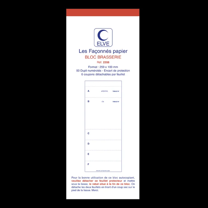ELVE Bloc brasserie – 50 feuilles