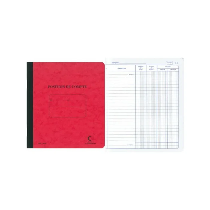 ELVE Cahier piqué « Position de compte », 210 x 190 mm