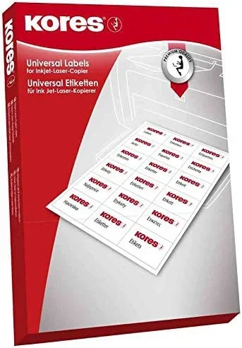 Étiquettes adhésives blanches – 70 x 37 mm KORES L7037 Lot de 2400