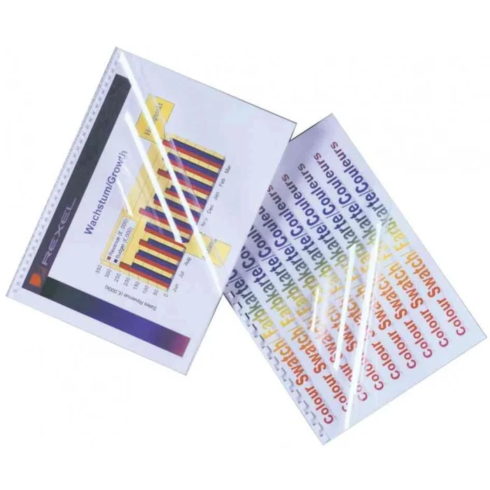 GBC Lot de 100 Plats de Couverture HiClear format A4 240microns super transparent