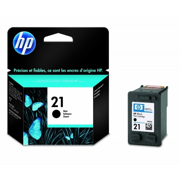 HP Cartouche Jet d’encre Originale N°21 C9351AE 5 ml 190 Pages Noir