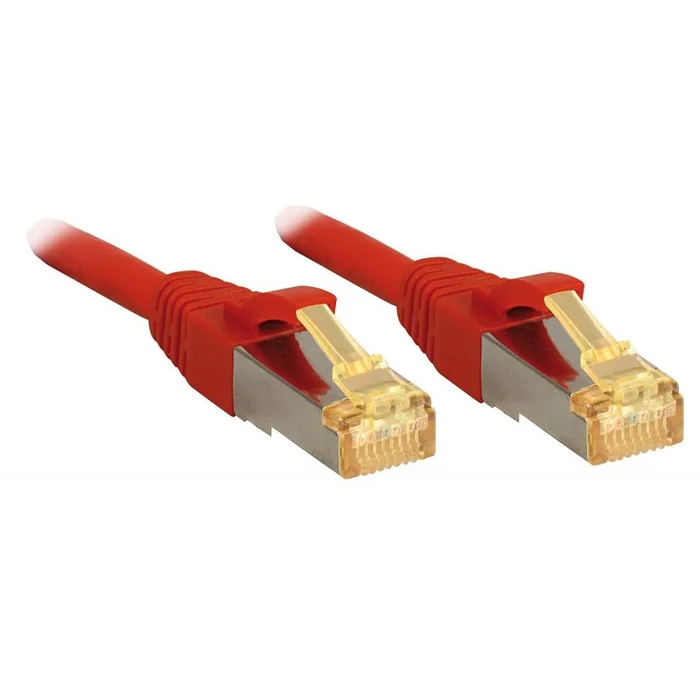 LINDY Câble réseau cat.7 S/FTP, cuivre, LSOH, 600MHz, rouge, 0,5m