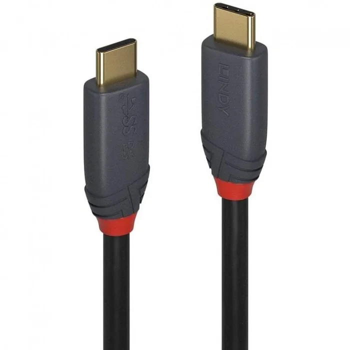 LINDY Câble USB 3.1 type C/C, 5A, Anthra Line, 0.5m