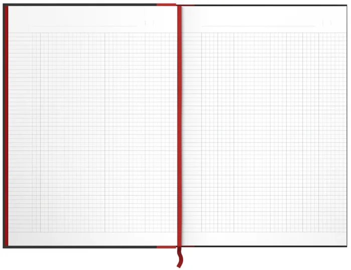 Oxford Bloc-notes Black n&rsquo; Red – à reliure, A4, quadrillé