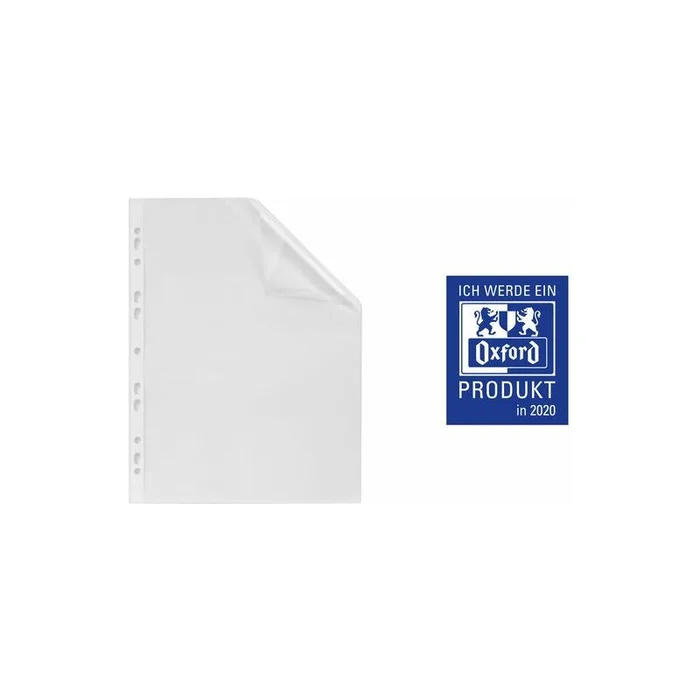 Oxford Pochette perforée Premium, format A4, PVC, 0.08 mm,