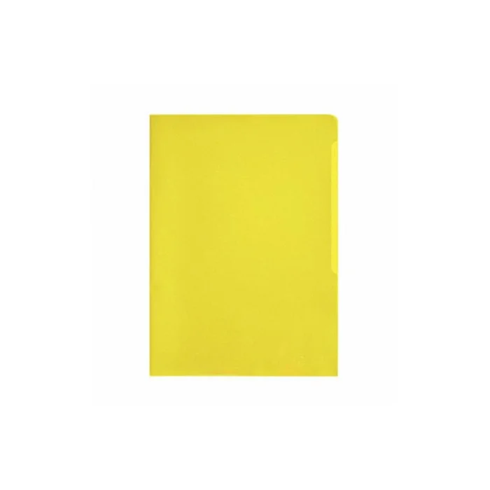 Pochettes ouverture en coin en plastique jaune