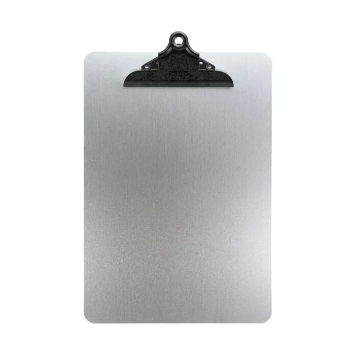 Porte-bloc à pince A4 en métal – 228 x 332 mm – Argent SECURIT