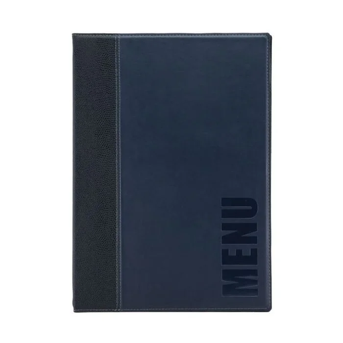Protège-menus A4 – Imitation cuir – Bleu SECURIT Trendy