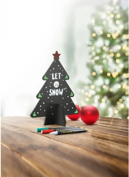 Securit Ardoise 3D Noël ‘TREE’, noir