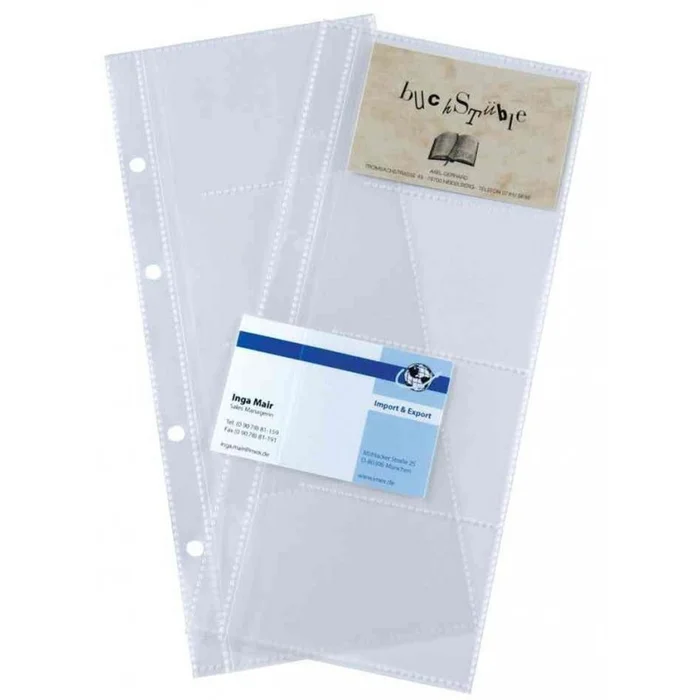 SIGEL Paquet de 10 pochettes pour 8 cartes de visite 90×58 mm 1 rangée