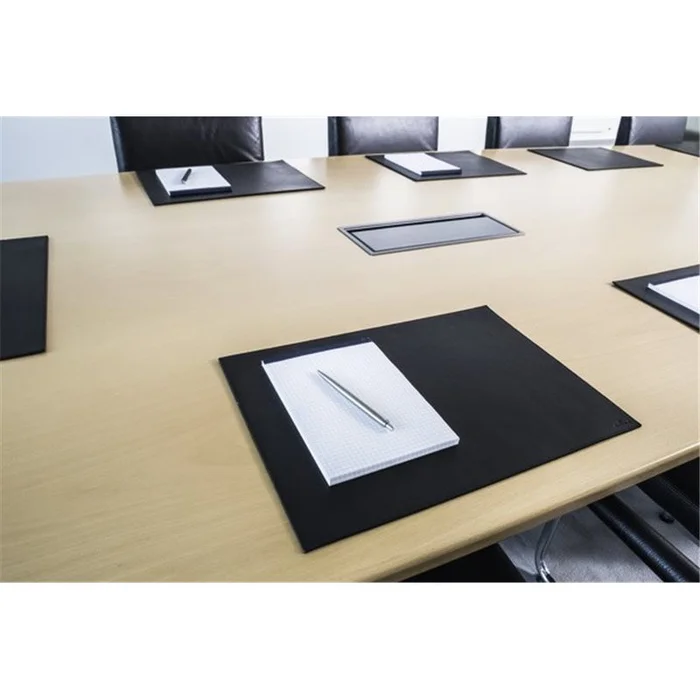 Sous-main de conférence en cuir noir – OFFICE1
