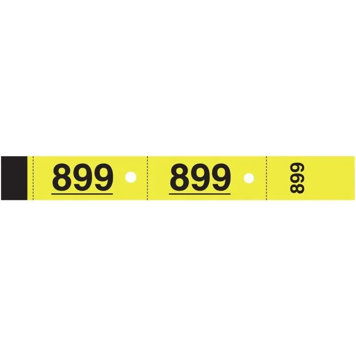 TICKETS VESTIAIRES Jaunes Carnet de 50 coupons (Carnet de tickets 263 ELVE)