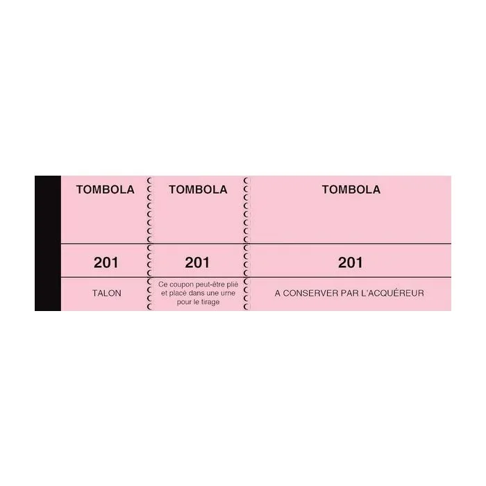 TOMBOLA Rose Carnet de 100 de tickets Elve (Coupons détachables)