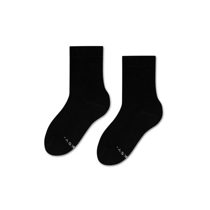 ZOOKSY Chaussettes Longues Coton Enfant 30-35 Black Carbon