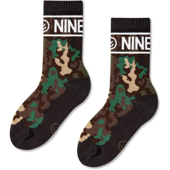 ZOOKSY Chaussettes Sport Enfants NINETIES Gym Antidérapantes 30-35 Camouflage militaire