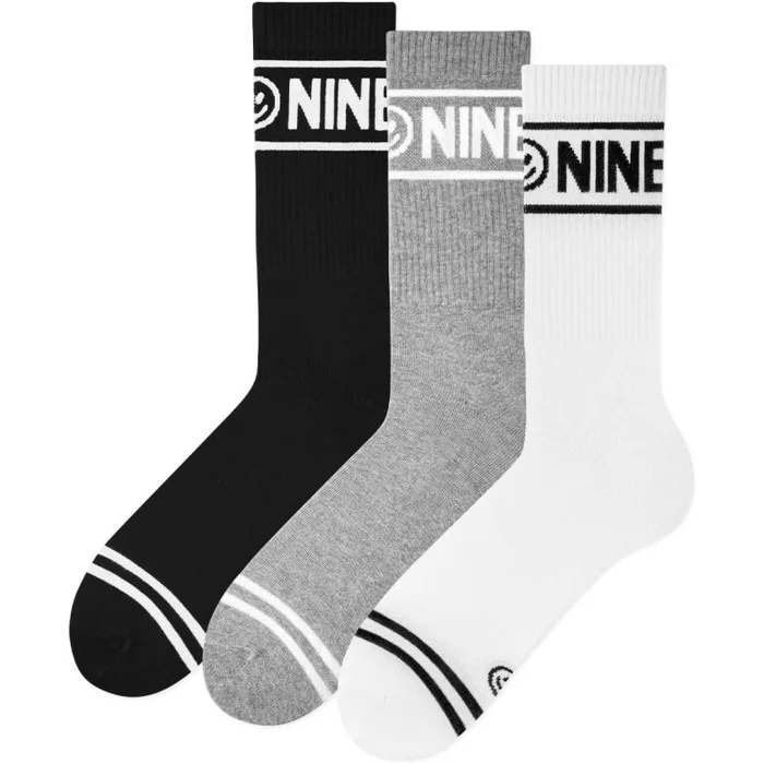 ZOOKSY Pack 3 Paires Chaussettes Sportives NINETIES Antidérapantes 41-46 Monochromatique