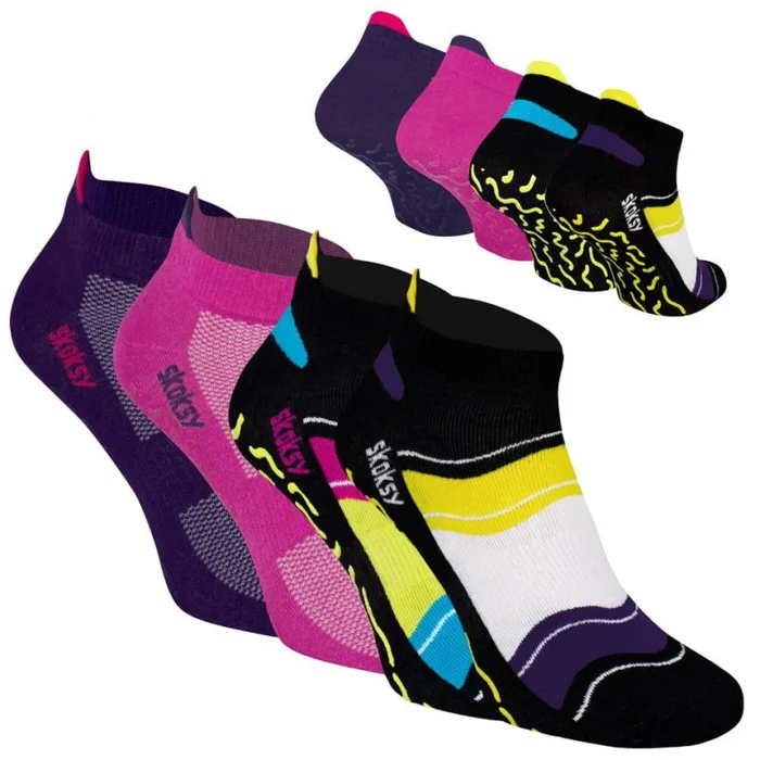 ZOOKSY Pack 4 Paires Chaussettes Antidérapantes Yoga et Pilates 36-40