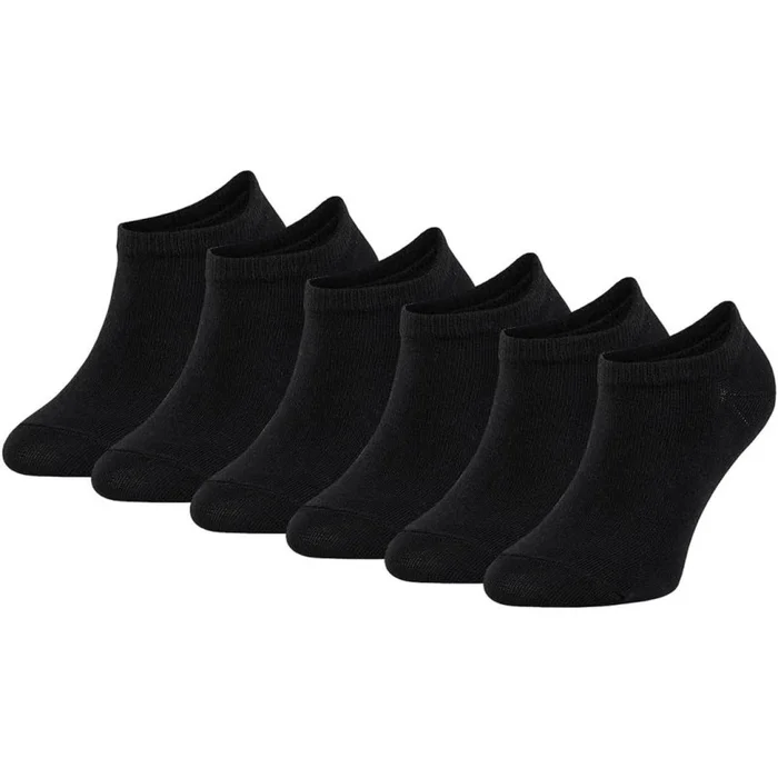ZOOKSY Pack 6 Paires Chaussettes Courtes Coton Sportives 30-35 noir