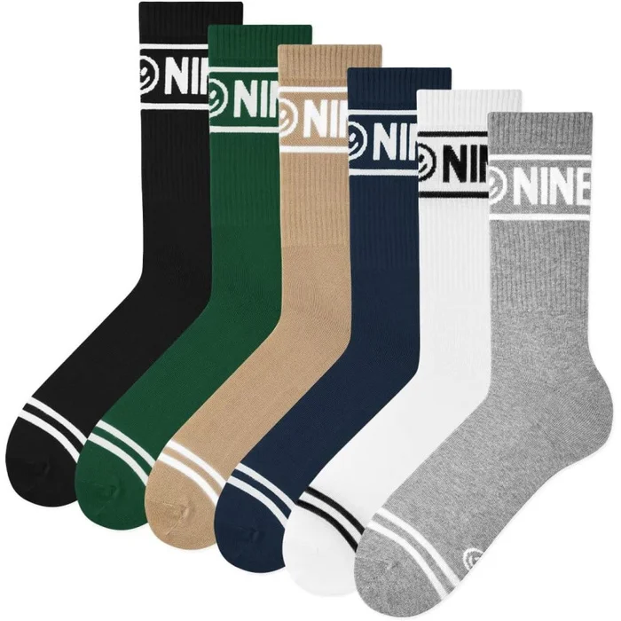 ZOOKSY Pack 6 Paires Chaussettes Sportives NINETIES Antidérapantes 36-40 Mono